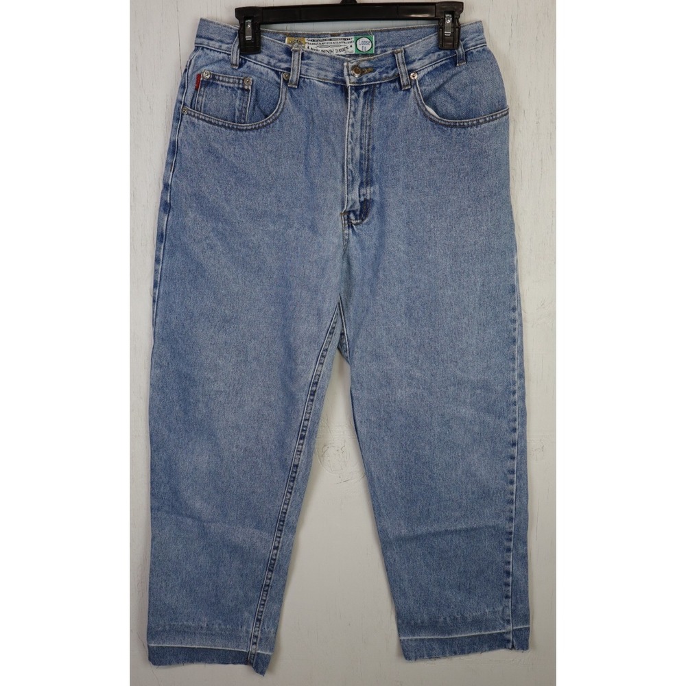 Mens Bugle Boy Loose Fit Jeans Vintage Light Blue Size 30x27 Baggy